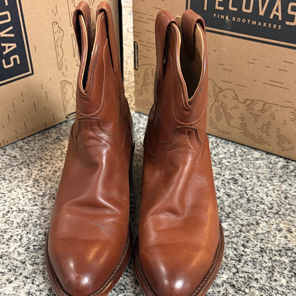 Tecovas Women’s Penny Brown Leather Western Boots
